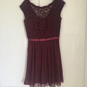 Wine Bridesmaid Dress